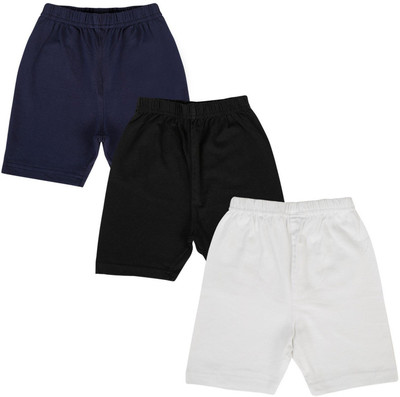 Ds Fashion Short For Boys & Girls Sports Solid Cotton Blend(Multicolor, Pack of 3)