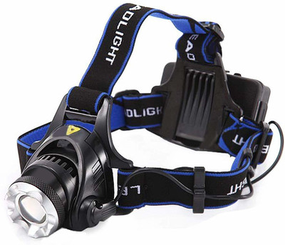 IVAR LED Head Flash Light Torch for Camping Trekking Caving Hiking Reading Running LED Headlamp(Blue)