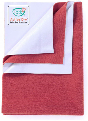Buddsbuddy Microfiber Baby Bed Protecting Mat(Red, Small)