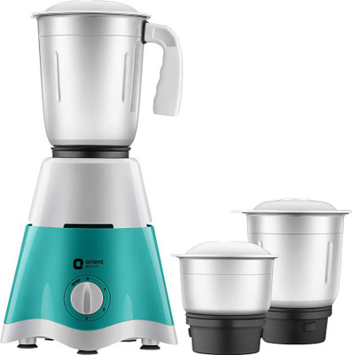 Orient Electric by orient electric MGBL50TG3 Blaze 500 W Mixer Grinder (3 Jars, Torquoise Green, Silver)