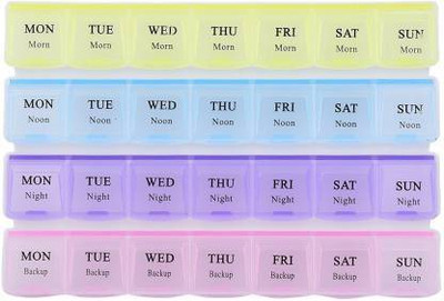HDCraft Weekly 4 Pill Box(Multicolor)