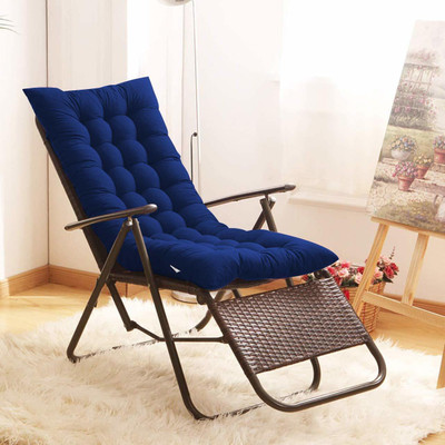 AG's Active Luxury Microfibre Solid Chair Pad Pack of 1(Blue)