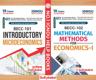 BECC-101 Introductory Microeconomics And BECC-102 Mathematical Methods For Economics-I (In English) First Year Combo Of Ignou Help Books |Exam Note(Paperback, Gullybaba)