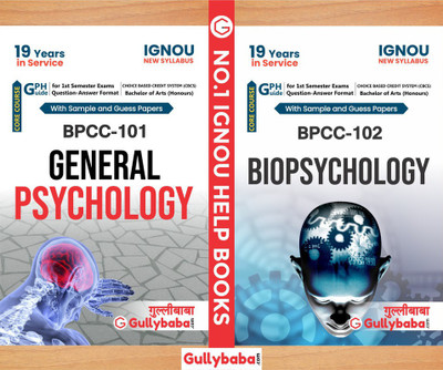 BPCC-101 General Psychology And BPCC-102 Biopsychology (In English) First Year Combo Of Ignou Help Books | Sample Papers | Exam Notes(Paperback, Gullybaba)