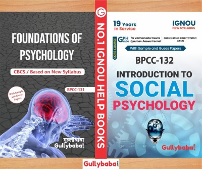 BPCC-131 Foundations Of Psychology And BPCC-132 Introduction To Social Psychology (English) First Year Combo Of Ignou Help Books |(Paperback, Gullybaba)