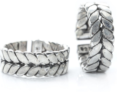 jsaj Toe ring Chutki bichiya 925 Sterling Silver Leaf design handmade toering unbreakable comfortable Sterling Silver Sterling Silver Plated Toe Ring