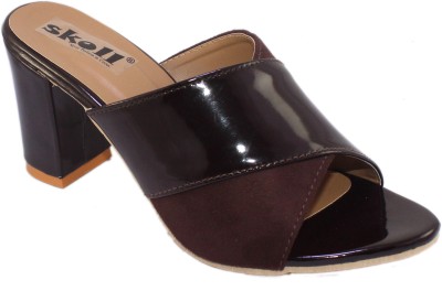 SKOLL Women Heels(Brown , 3)