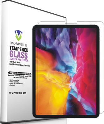 MOBIVIILE Edge To Edge Tempered Glass for Apple iPad Pro 11 inch, Apple iPad Air 4 10.9 inch New 2020 Model(Pack of 1)