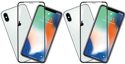 KARTRAY Edge To Edge Tempered Glass for Apple iPhone X(Pack of 2)