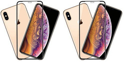 KARTRAY Edge To Edge Tempered Glass for Apple iPhone XS(Pack of 2)