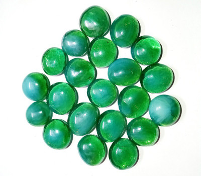 Green Plant indoor Pebbles1108 Polished Round Marble Pebbles(Green 20 Pieces)