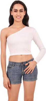 Be You Casual Full Sleeve Self Design Women White Top