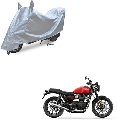 RPSENTTERPR Waterproof Two Wheeler Cover for Triumph(Twin spark, Silver)