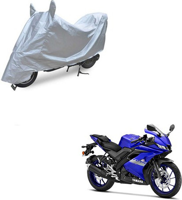 RPSENTTERPR Waterproof Two Wheeler Cover for Yamaha(R15 V3, Silver)