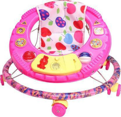 Avani MetroBuzz Musical Activity Walker With Parent Rod(Pink)