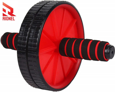 Rionel Double Wheel AB Roller with Knee Mat for Abs Abdominal Core Strength Workout Ab Exerciser(Multicolor)