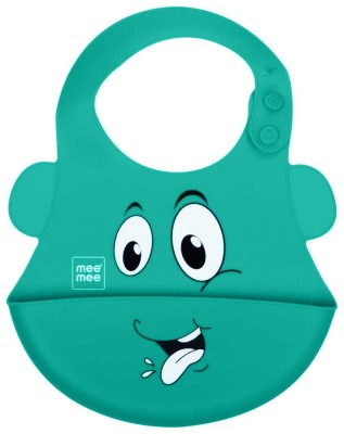 MeeMee Water Resistant Drooler Bib with Pocket (Green)(Green)