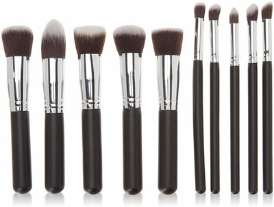 MY TYA Makeup Brushes Set of Ten , Black(Pack of 10)