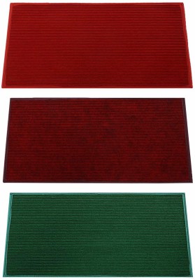 PANKSHRI ENTERPRISE Plastic Door Mat(Multicolor, Medium, Pack of 3)