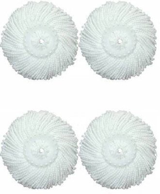 GOLDWIDE -SMARTY QUICK-SPIN MOP Refill (White)- Set of 4 Pcs Refill(White)
