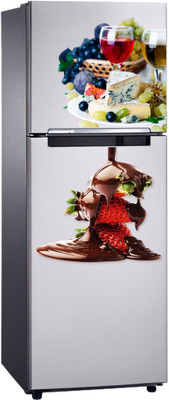 DivineDesigns 61 cm Chocolates & Berries Fridge Sticker Self Adhesive Sticker(Pack of 1)