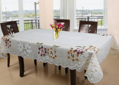 DELHI PVC CORP Printed 6 Seater Table Cover(Multicolor, Polyester)