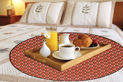 Casanest Round Pack of 1 Table Placemat(Red, PVC)