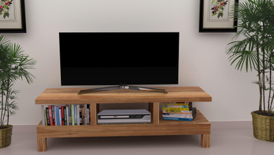 Flipkart Perfect Homes Solid Wood TV Entertainment Unit(Finish Color - Teak)