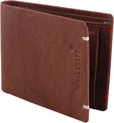 Felice Men Brown Genuine Leather Wallet(3 Card Slots)