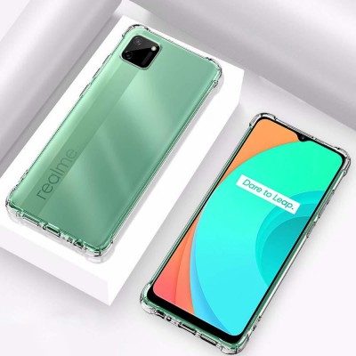 Unique Creation Bumper Case for Realme C11(Transparent, Dual Protection, Silicon, Pack of: 1)