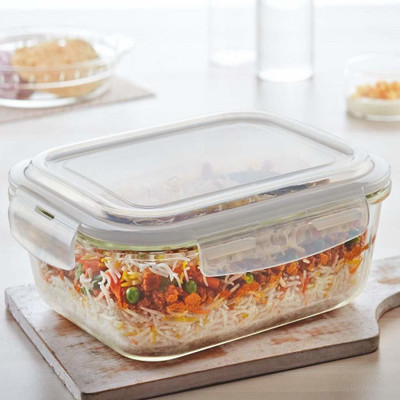 BOROSIL Glass Fridge Container  - 1 L(Clear)