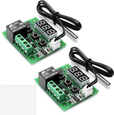 Manushre Manas ENTERPRISES Digital Thermostat/Temperature/Thermo Controller Switch Module | Waterproof NTC Sensor W1209 12V(Pack of 2) Temperature Sensor and Controller Electronic Hobby Kit Temperature Sensor and Controller Electronic Hobby Kit