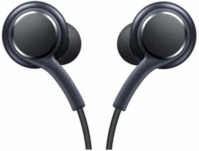TROST AKG Earphones Super Bass Hands-Free with Fabric Cable Wired Headset(Black, Grey, In the Ear)