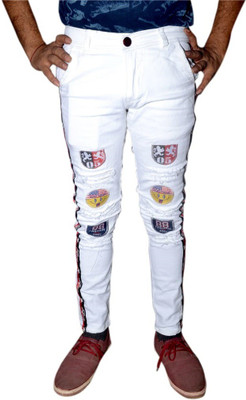 royal prince Slim Men White Jeans