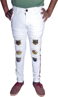 royal prince Slim Men White Jeans