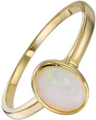 SHYAMKRIPA GEMS NaturalOpal Gold Plated Ring Copper Opal Gold Plated Ring