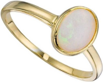 SHYAMKRIPA GEMS NaturalOpal Gold Plated Ring Copper Opal Gold Plated Ring