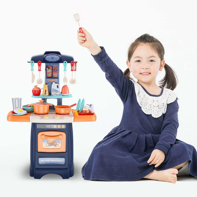 Shivdra traders Big Size Fashion Supermarket Kitchen Set for Kids with Light, Sound and Water Effect. 29 pieces.