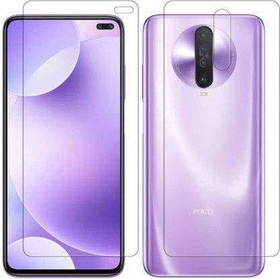 ISHANGEL Front and Back Screen Guard for redmi mi poco x2, Gorilla Hammer Proof, flexible fiber unbreakable Screen Protector, [Not a Tempered Glass](Pack of 2)