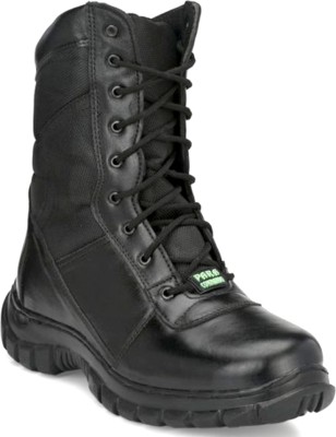 Para Commando NCC Army Combat Leather Boots Boots For Men(Black)