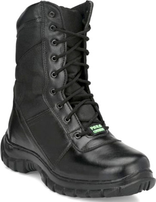 Para Commando NCC Army Combat Leather Boots Boots For Men(Black , 6)