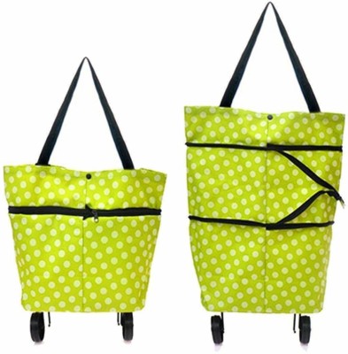 KREYANA Shopping Trolley Bag with Wheels Easy to Carry Traveling Bag Lightweight Shopping Trolley Wheel Folding Travel Luggage Bag cart Vegetable Grocery Bag Luggage Trolley (Foldable) Multi color Luggage Trolley (Foldable) Luggage Trolley(Foldable)