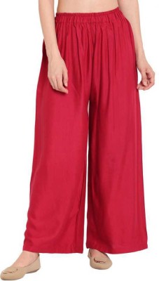 R L Fashion Flared Women Maroon Trousers