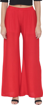 N-gal Flared Women Red Trousers