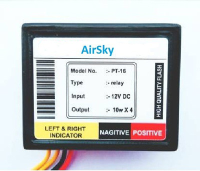 AIRSKY Front, Side, Rear Flasher Indicator Light for Universal For Bike Universal For Bike(Black, Blue)