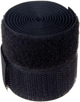 YUVI CREATIONS 24 Mts * 20 Mm Width hook and loop black industrial use Sew-on Velcro(Black)