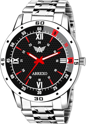 ABREXO Abx3026 Black Dial Silver Bracelet Unique New Watch For Boys Analog Watch - For Boys