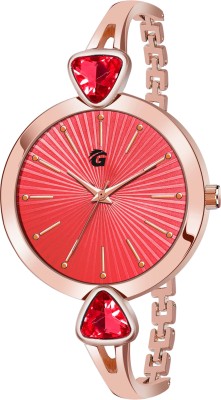 G-HAWK NK 6927 RED HEART NEW LATEST STUNNING RED DIAL WITH ROSE GOLD BRACELET WATCH FOR GIRLS Analog Watch  - For Women