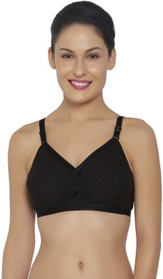 ALIVE V touch bra with elastic strap Women Full Coverage Non Padded Bra(Black)