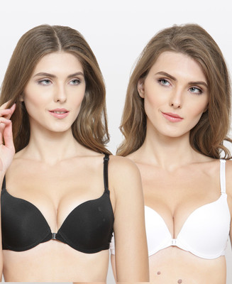 PrettyCat PrettyCat Front Open Push-up Heavily Padded Bra Women Push-up Heavily Padded Bra(Multicolor)